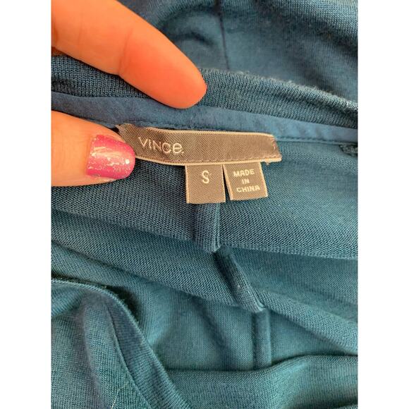 Vince. blue teal crew neck short sleeves size Small - Picture 3 of 12